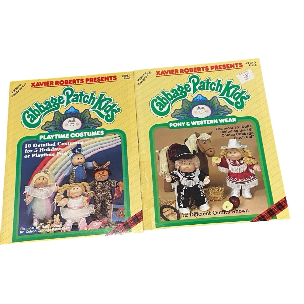 Cabbage Patch Kids 1984 Pony & Western Wear Pattern Clothes Book Playtime Lot2